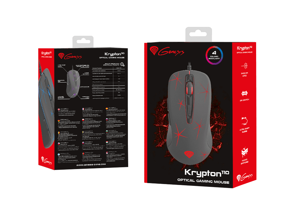 Mysz Dla Graczy Genesis Krypton 110 2400dpi Optyczna 7