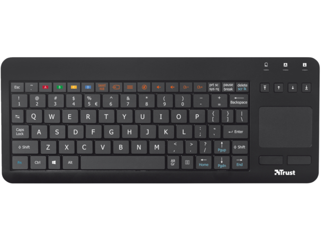 KLAWIATURA Z TOUCH PADEM DO SMART TV TRUST SENTO SLIM BEZPRZEWODOWA 2.4GHZ
