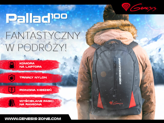 Plecak Do Laptopa Genesis Pallad 100 Black 15,6" specyfikacja