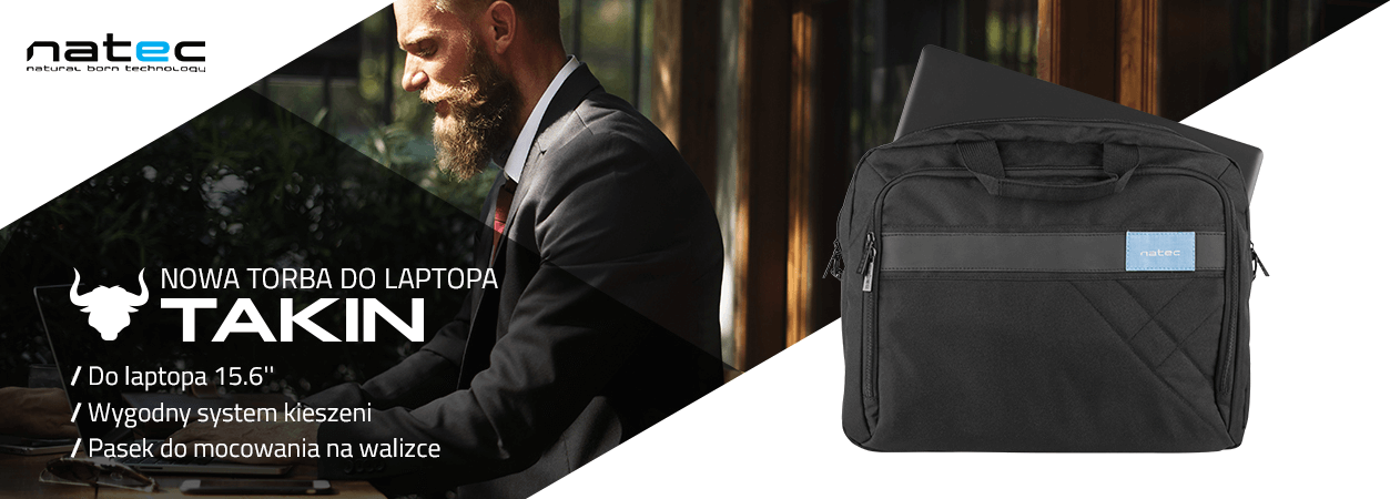 Torba Do Laptopa Natec Takin 15.6" Czarna baner