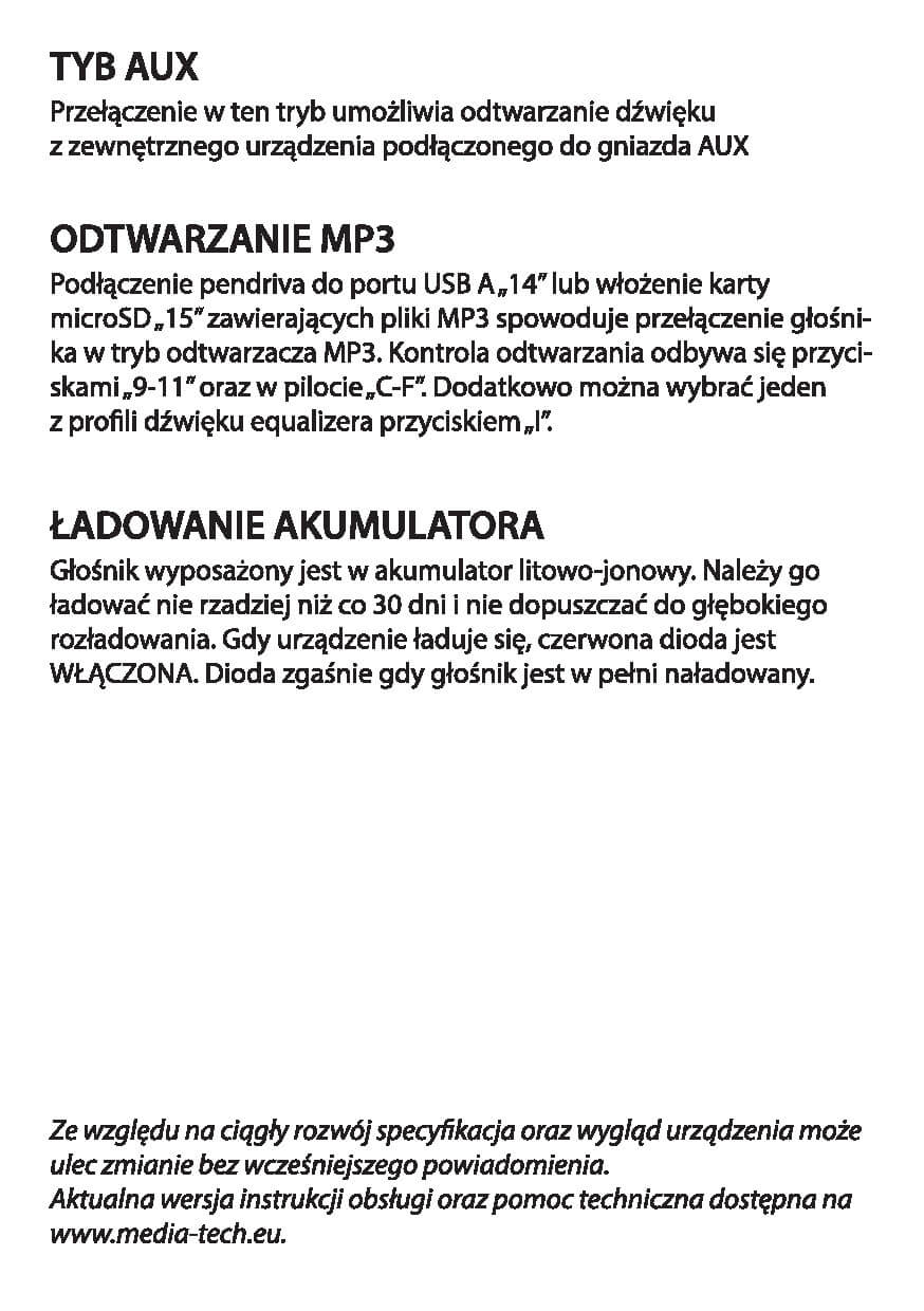 Głośnik MT3169 Boombox Trolley Bt Walizkowy, RMS 50W, FM, MP3, Karaoke MT3169 3