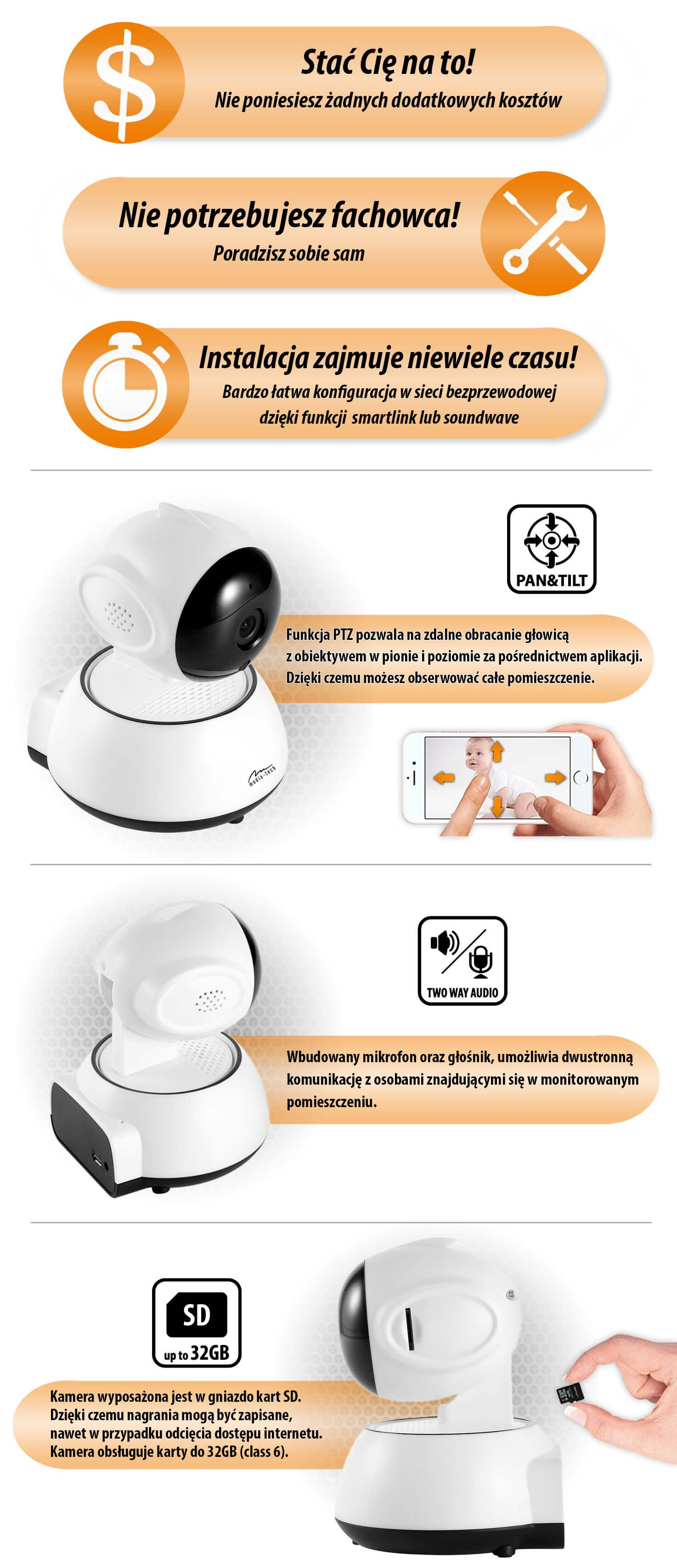 Kamera IP SMART CLOUD SECURECAM MT4100-2