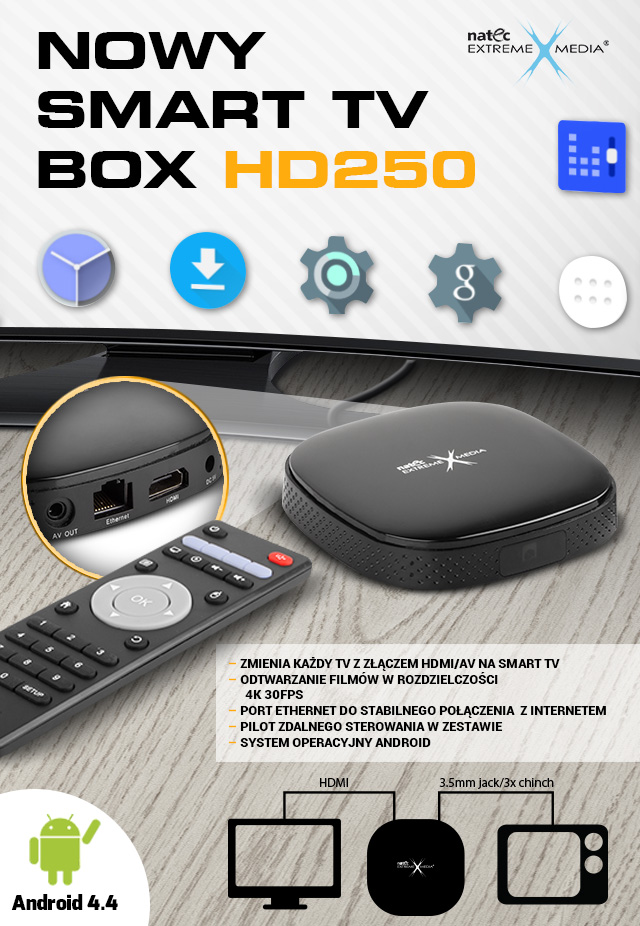 Smart TV Box Natec HD250 u