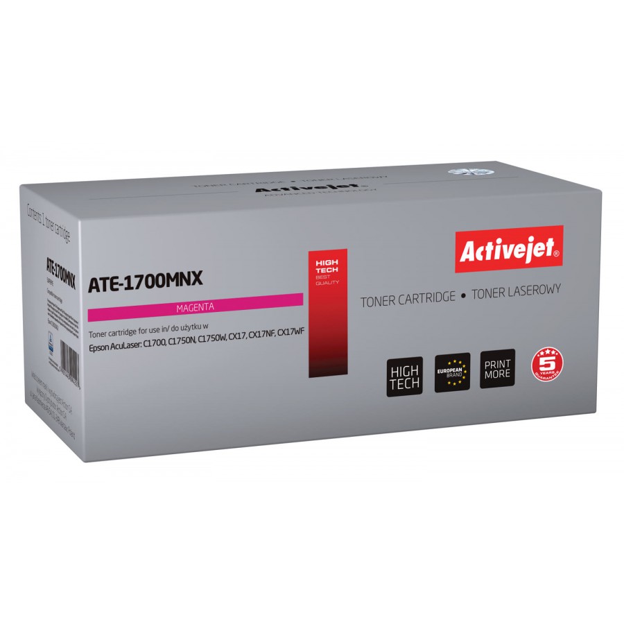 Activejet ATE-1700mnx Toner Laserowy Do Drukarki Epson Zamiennik C13s050612 1400stron Activejet ATE-1700mnx Toner Laserowy Do Drukarki Epson Zamiennik C13s050612 1400stron