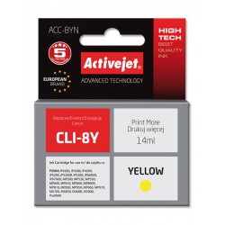 ActiveJet ACC-8YN tusz żółty do drukarki Canon zamiennik Canon CLI-8Y CHIP 14ml