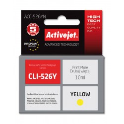 ActiveJet ACC-526YN tusz żółty do drukarki Canon zamiennik Canon CLI-526Y CHIP 10ml