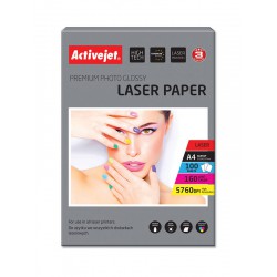 ActiveJet Papier Fotograficzny błyszczący AP4-160G100L do drukarek laserowych 100szt 160g/m2