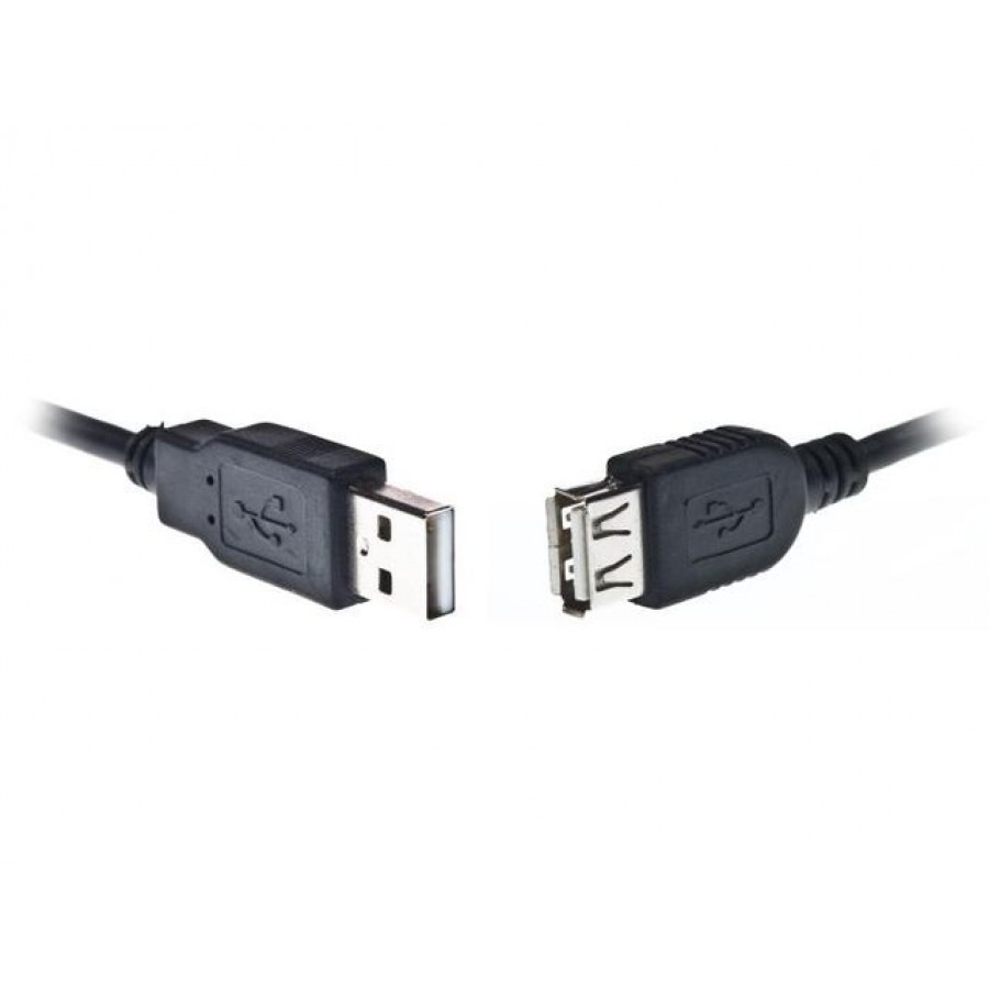 Przedłużacz USB Am-Af 2.0 3m Niklowane Wtyki Czarny Gembird