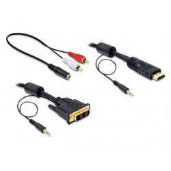 Kabel HDMI(M)->DVI-D(M)(18+1) +AUDIO 2m Single Link Delock