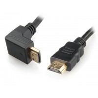 Kabel HDMI-HDMI V1.4 Lan Kątowy 90° High Speed Ethernet 3m Gembird Pozłacane Wtyki