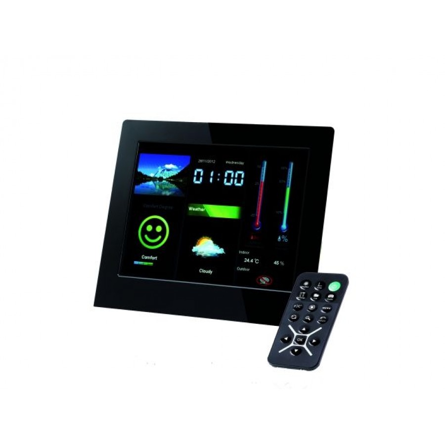 Ramka Do Zdjęć Intenso 8" Weatherstar Tft-LCD 800x600 Ze Stacją Pogodową