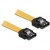 Kabel SATA Data II 3Gb/s 10cm Z Zatrzaskami Metalowymi Żółty Delock