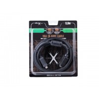 Kabel VGA M/M 3m Z Dławikiem Ferrytowym Natec Extreme Media Blister