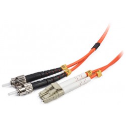 Światłowód Krosowy LC-ST Duplex MM 50/125 Om2 Orange 1m Gembird