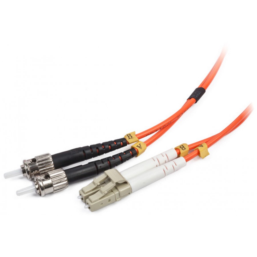 Światłowód Krosowy LC-ST Duplex MM 50/125 Om2 Orange 1m Gembird