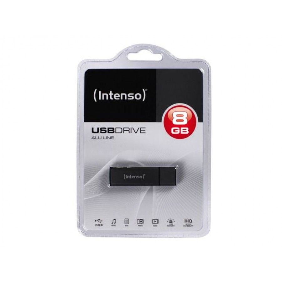 Pendrive Intenso 8GB Alu Line Anthracite USB 2.0