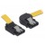 Kabel Sata Data II 30cm Z Zatrzaskami Metalowymi I Kątową Końcówką Prawo/Góra Żółty Delock