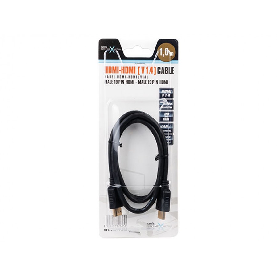 Kabel HDMI-HDMI V1.4 Lan 1m Natec Extreme Media