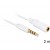 Przedłużacz Kabla Audio Jack M/F 4 Pin Do Apple 2m Ipad, Ipod, Iphone 3/3g Biały Delock