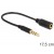Kabel Stereo Minijack->Minijack M/F Zamienione Piny 17.5cm