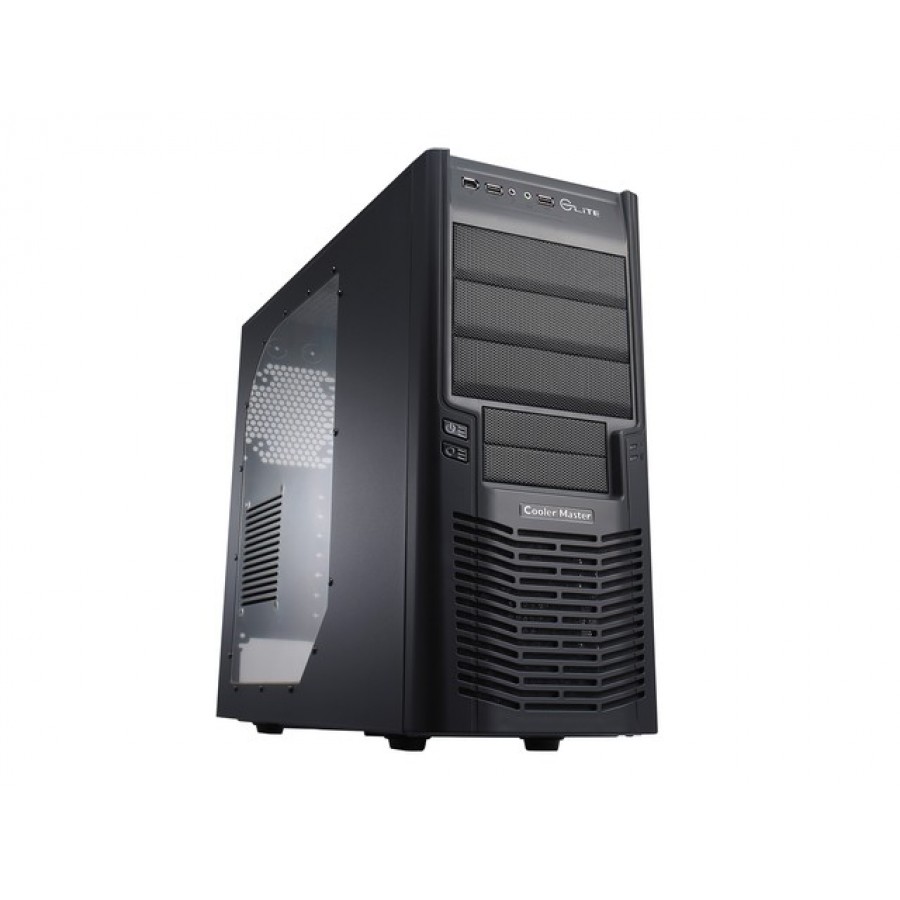 Obudowa Cooler Master Elite 430 Midi Tower USB 3.0, Z Oknem, Red Led, Bez Zasilacza