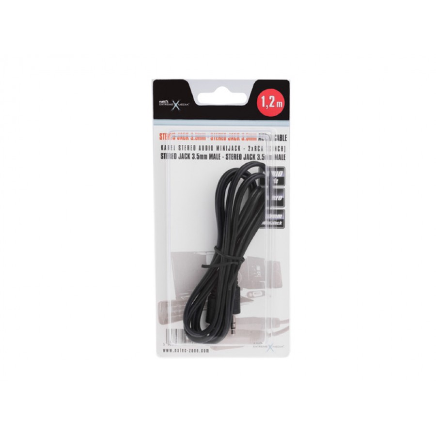 Kabel Stereo Minijack->Minijack M/M 1.2m Natec Extreme Media