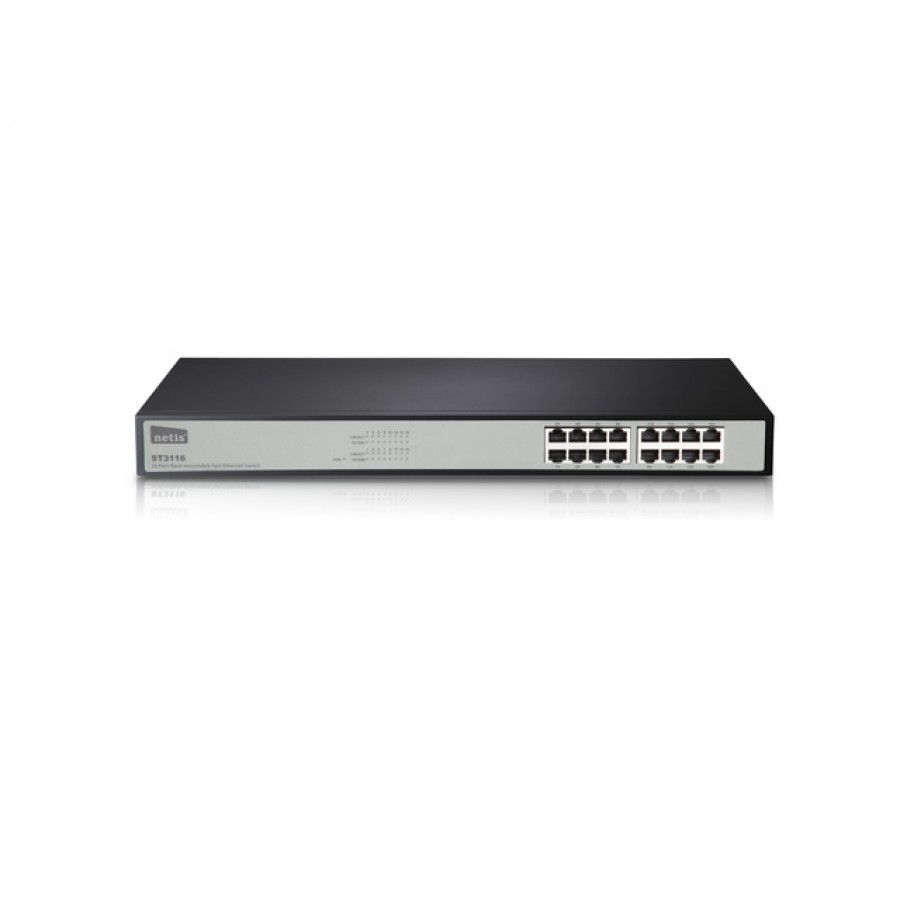 Switch Rack 19" 16-Port 100mb, St3116 Netis