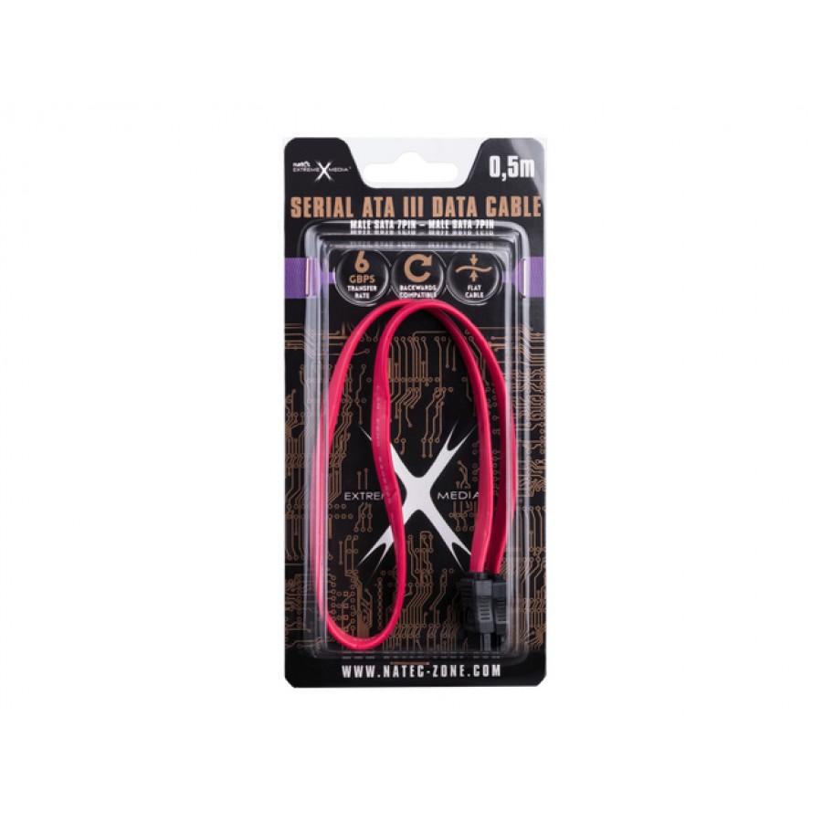 Kabel Sata Data III 50cm Natec Extreme Media Blister
