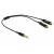 Kabel Stereo 4 Pin Minijack(M)->4 Pin Minijack(F) 25cm Black Delock
