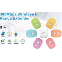 Repeater Wifi B/G/N300 Z Gniazdem Rj-45 Mini Wpinany Do Gniazdka 230V Netis E1+ Niebieski