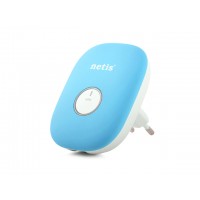 Repeater Wifi B/G/N300 Z Gniazdem Rj-45 Mini Wpinany Do Gniazdka 230V Netis E1+ Niebieski