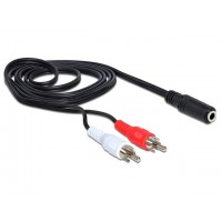 Kabel Stereo Chinch X2-1x3 Pin Stereo Jack 1.4m Delock