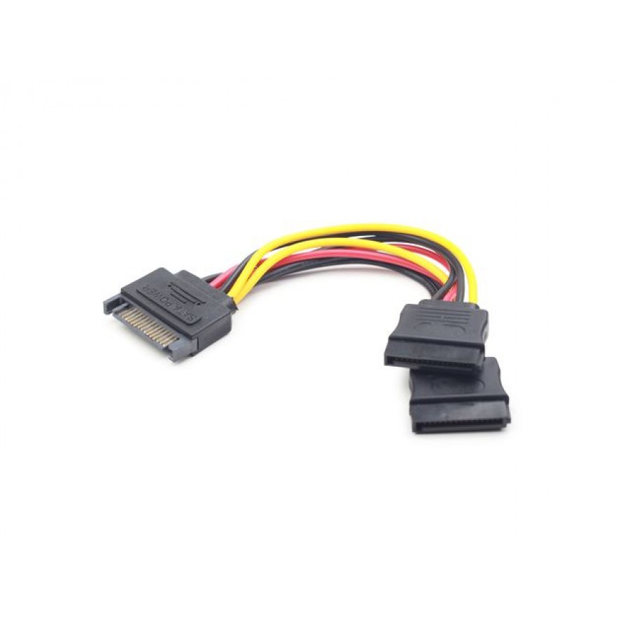 Kabel Sata Zasilający(M)-Sata(F) X2 15cm Gembird