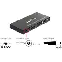 Przełącznik Kvm 2/1 Displayport USB+Audio Delock PC/Mac