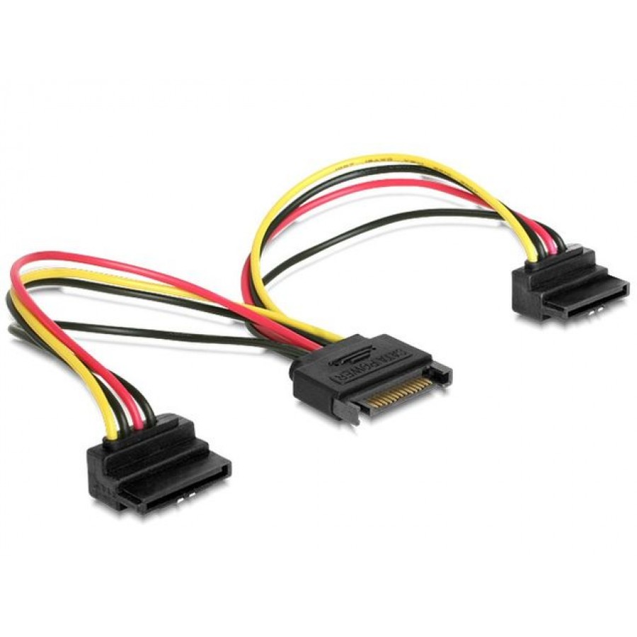 Kabel Sata Zasilający(M)-Sata(F)90" X2 15cm Gembird