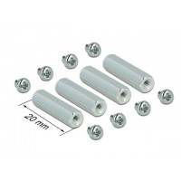Raspberry Dystanse Metalowe Do Kart Rozszerzeń 20mm 4szt+Śruby Delock