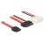 Kabel Sata Slim(F) 7+6 Pin-> Sata 7 Pin + 2 Pin Power(M) 15cm Delock