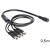 Kabel Rozdzielacz Zasilania DC 5.5x2.1mm 1xf->4xm 0.5m Delock
