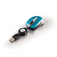 Mysz Verbatim Travel Optyczna Caribbean Blue USB Zwijany Kabel