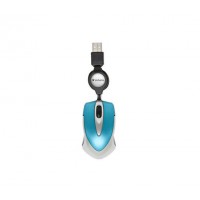 Mysz Verbatim Travel Optyczna Caribbean Blue USB Zwijany Kabel