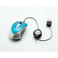 Mysz Verbatim Travel Optyczna Caribbean Blue USB Zwijany Kabel