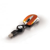 Mysz Verbatim Travel Optyczna Volcanic Orange USB Zwijany Kabel