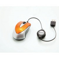 Mysz Verbatim Travel Optyczna Volcanic Orange USB Zwijany Kabel