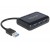 Hub USB 3.0 3-Porty +PORT Gigabit Lan + Zasilacz Delock