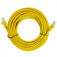 Patchcord Kat5e 10m Żółty Lanberg