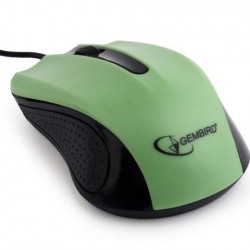 Mysz Gembird Optyczna 1-Scroll Black/Green USB MUS-101-G