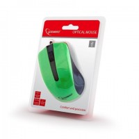 Mysz Gembird Optyczna 1-Scroll Black/Green USB MUS-101-G