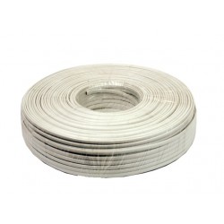 Kabel Telefoniczny 100m 2-Żyły Płaski Biały TC1000S2