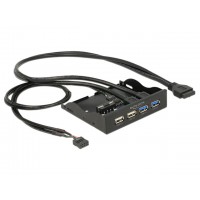 Frontpanel Delock 2x USB 3.0 + 2x USB 2.0 3,5" Black Delock