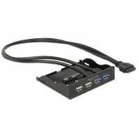 Frontpanel Delock 2x USB 3.0 + 2x USB 2.0 3,5" Black Delock
